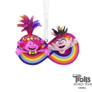 HALLMARK Poppy and Queen Barb Christmas Ornament Trolls World Tour 2021 New